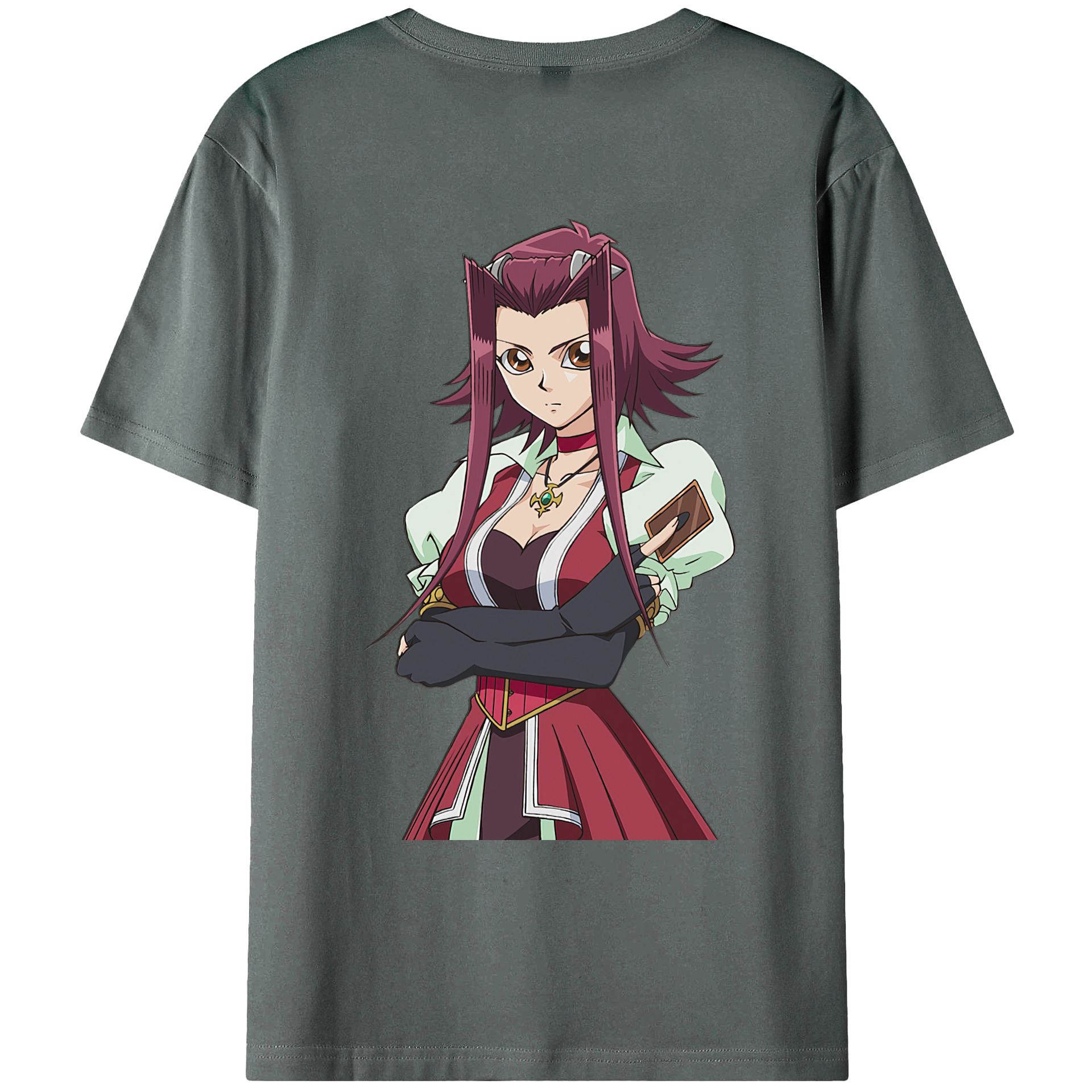 （画像用） 遊☆戯☆王 Yu-Gi-Oh! 綿100％ メンズ半袖Tシャツ（バックプリント） 通気性